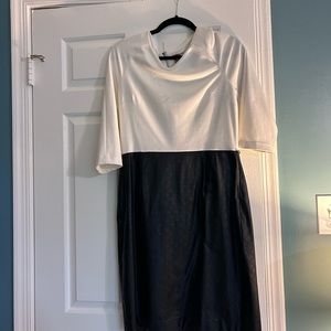 Calvin Klein white and black dress